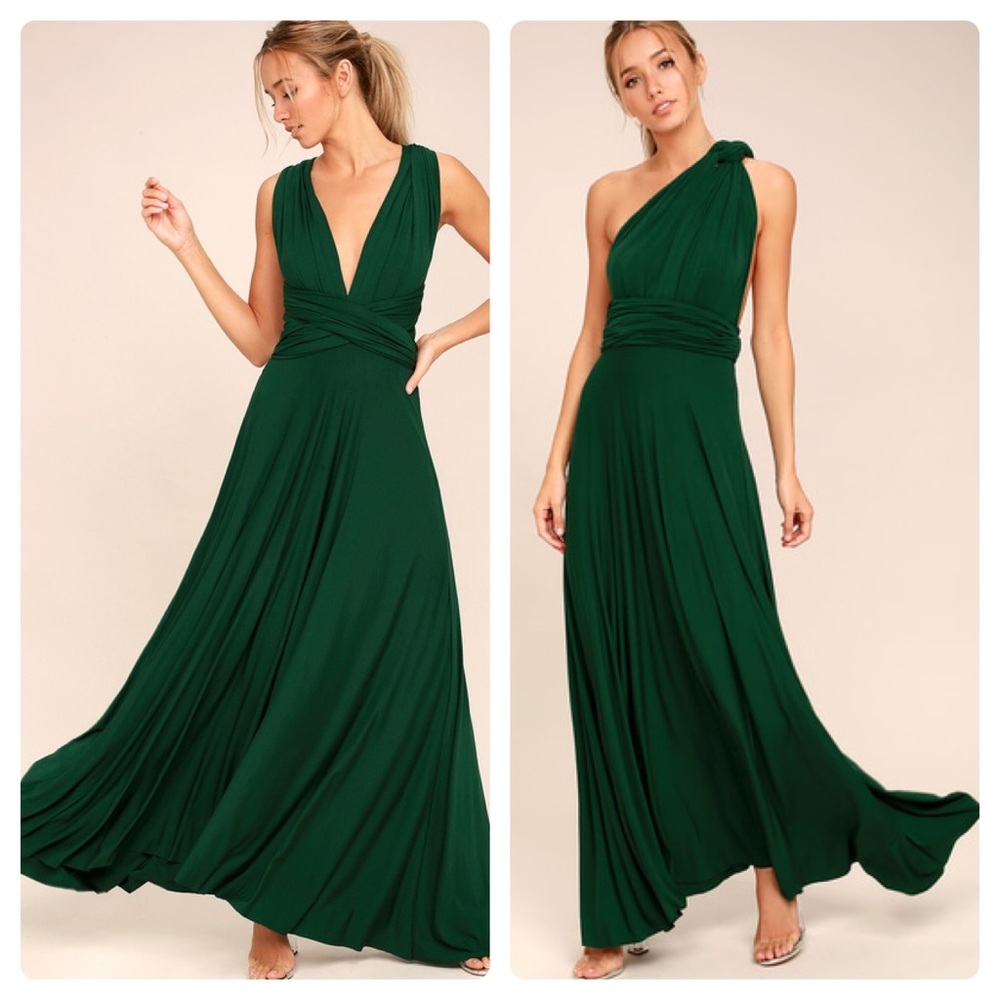 Green Convertible Top Dress💚💚💚